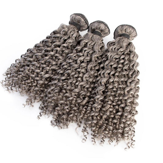Tissage Weft Gris - Kinky Curly 3B/3C (80%)