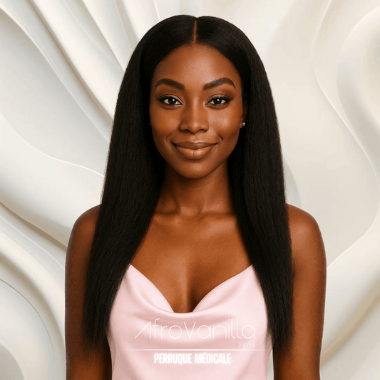 Perruque Médicale  - Afro Lissé /Kinky Straight