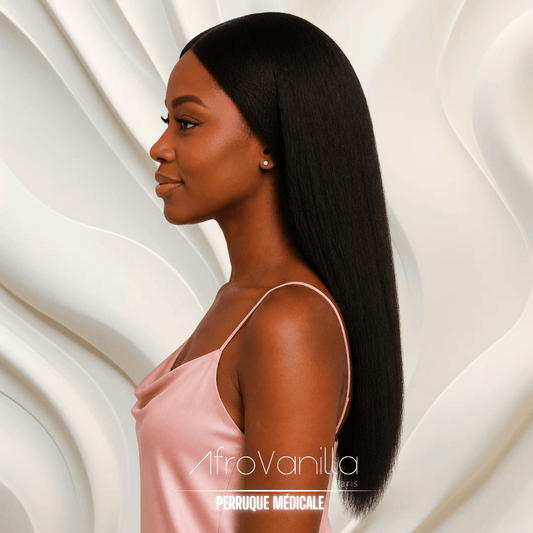 Perruque Médicale  - Afro Lissé /Kinky Straight