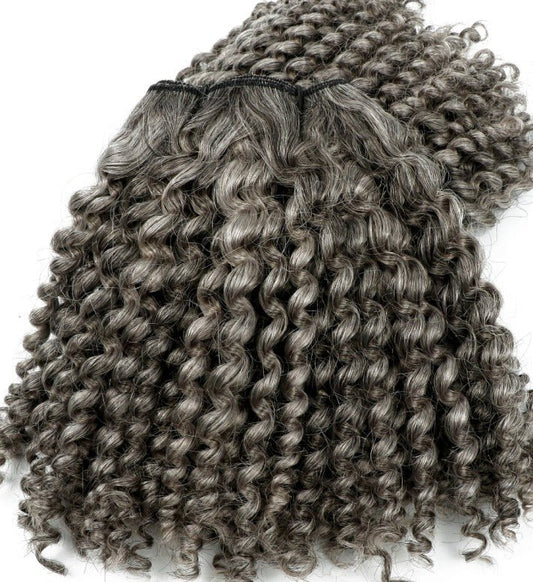 Tissage Weft Gris - Kinky Coily (40% ou 60% de Blanc)