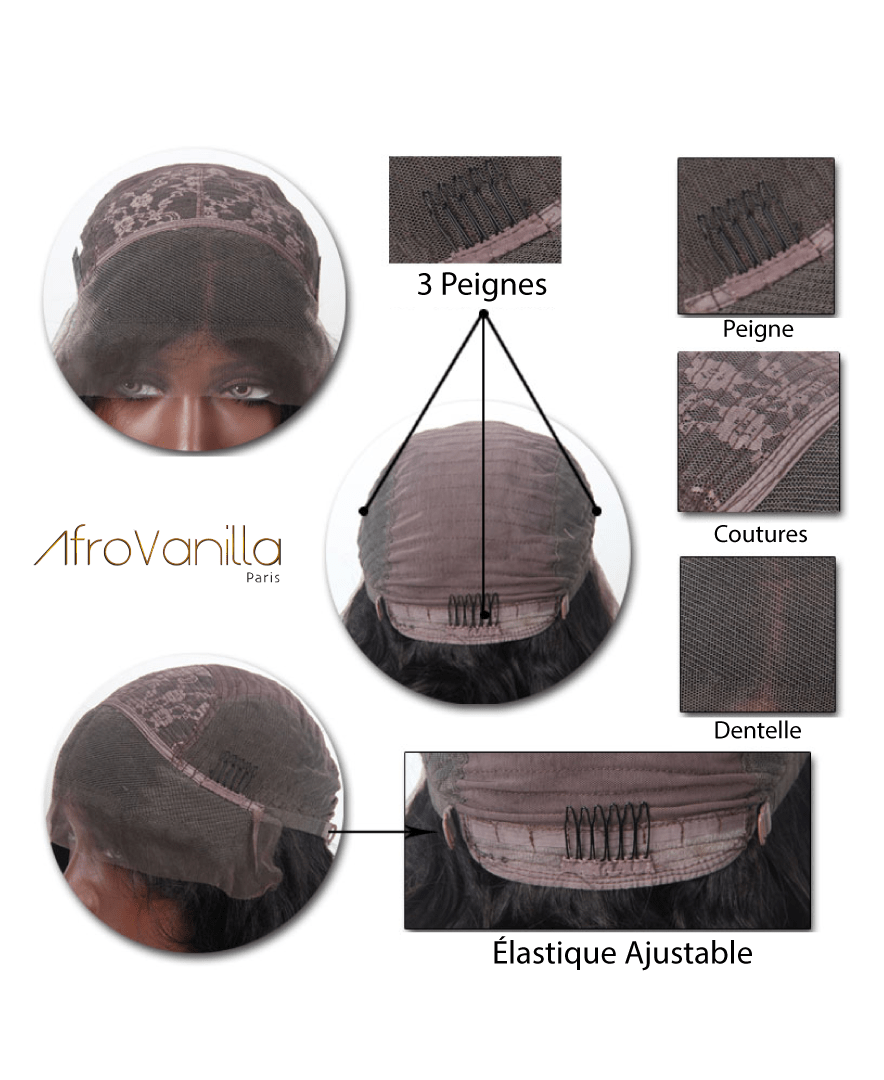 Perruque Lace - Afro Lissé / Kinky Straight - AfroVanilla